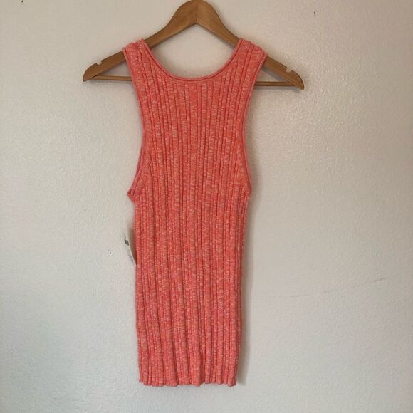 NWT ANTHROPOLOGIE Knit High-Neck Tank in Pink Rose Size Medium - Picture 3 of 13